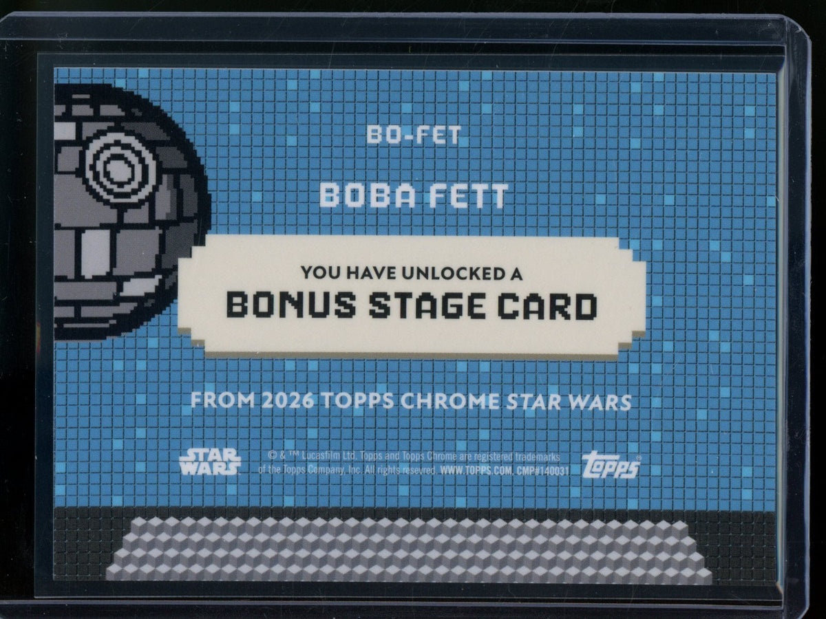 2026 Topps Chrome Star Wars Boba Fett Bonus Stage Card SP #BO-FET - Trading Card Market