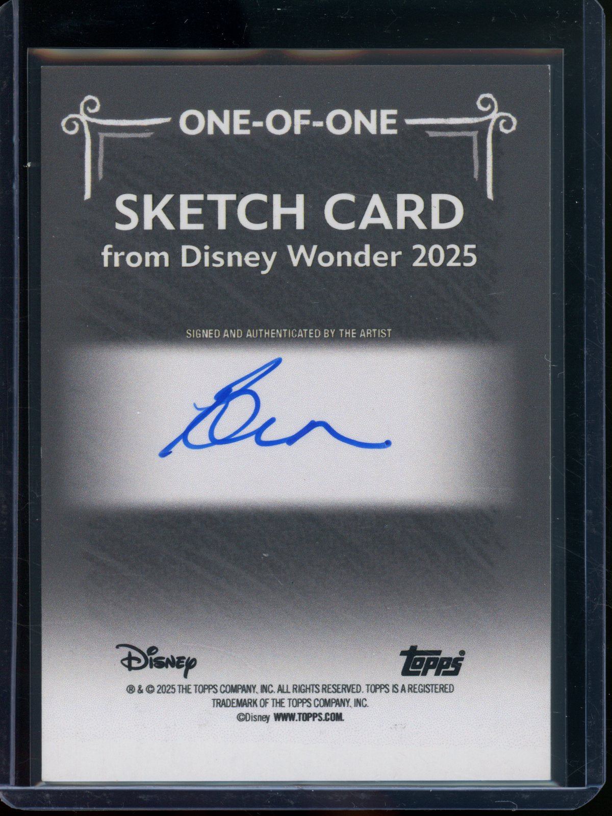 2025 Topps Wonder Disney Captain Hook Ben Curtis Jones 1/1