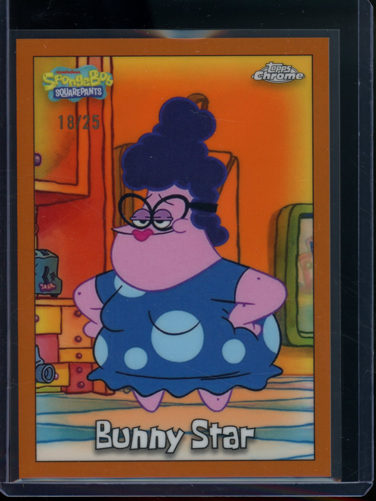 2025 Topps Chrome Spongebob Bunny Star Orange Refractor /25 #41