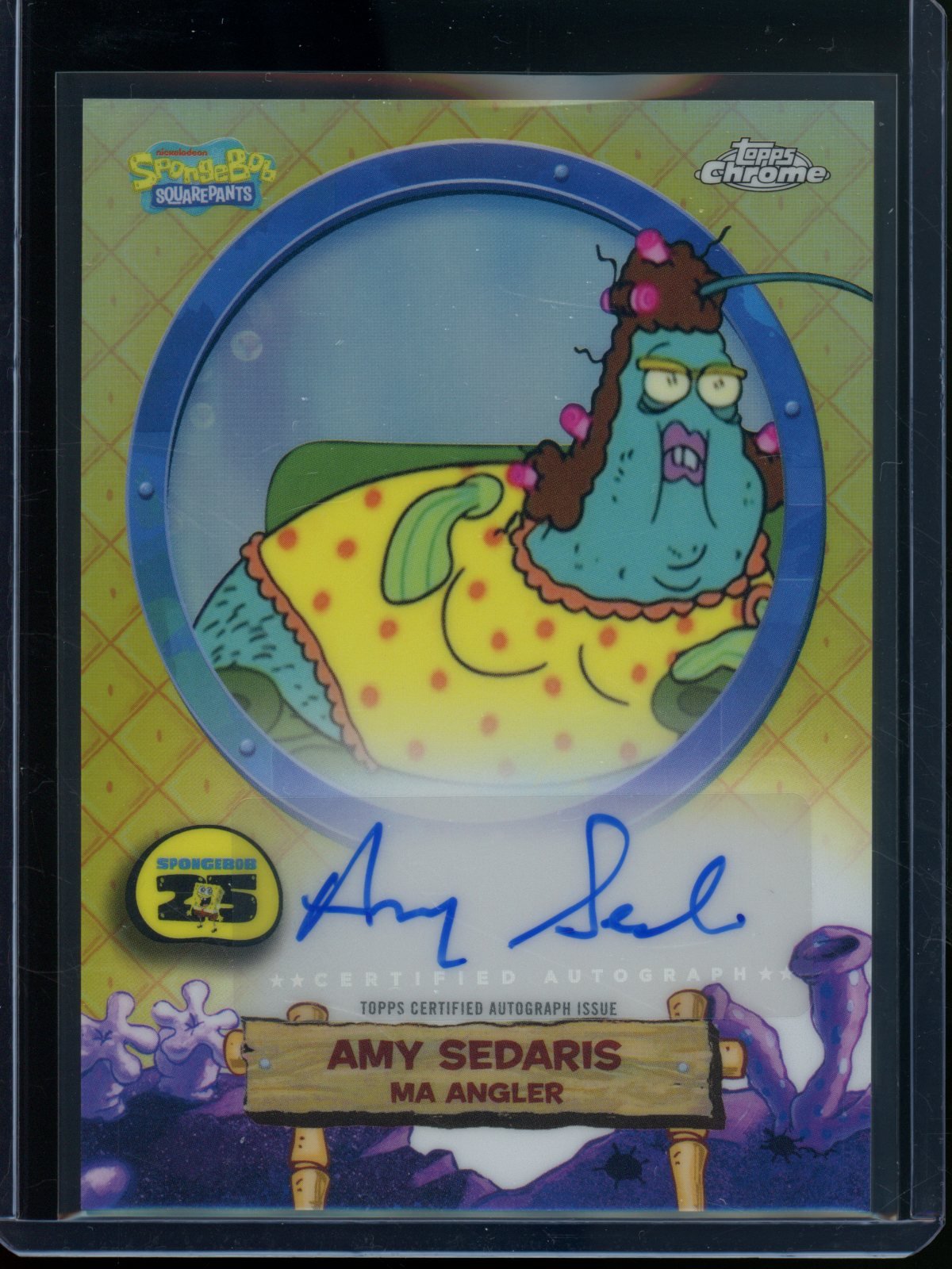 2025 Topps Chrome Spongebob Amy Sedaris Ma Angler Refractor Autograph #SA-AS - Trading Card Market