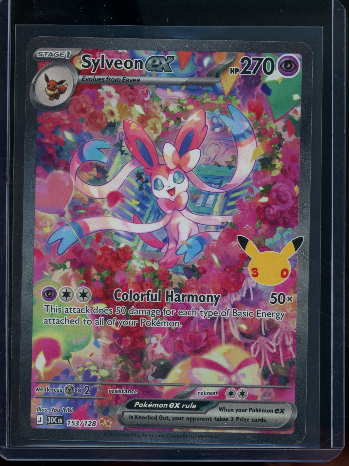 2026 Pokemon 30th Anniversary Sylveon EX 153/128