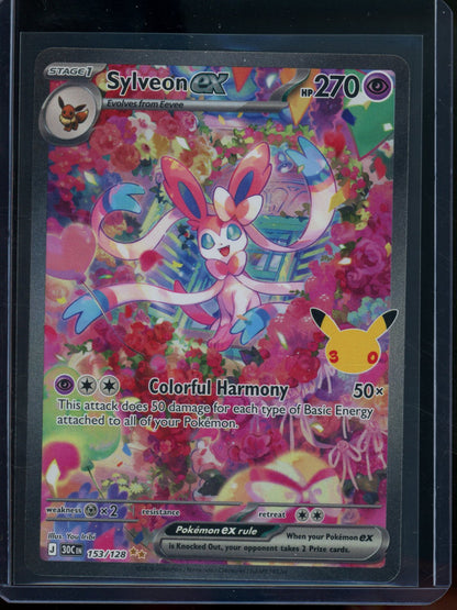 2026 Pokemon 30th Anniversary Sylveon EX 153/128