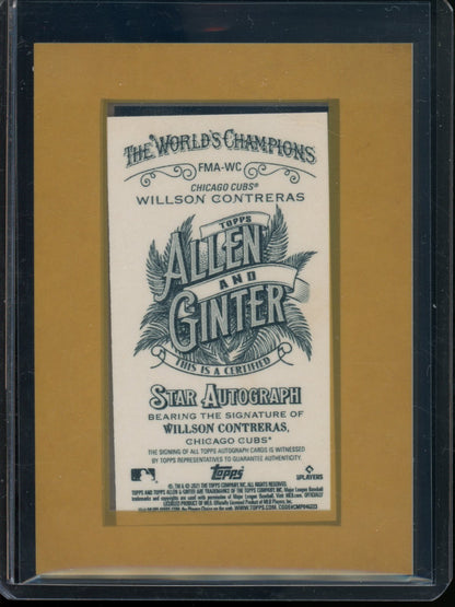 2021 Topps Allen & Ginter Willson Contreras Mini-Framed Autograph Cubs - Trading Card Market