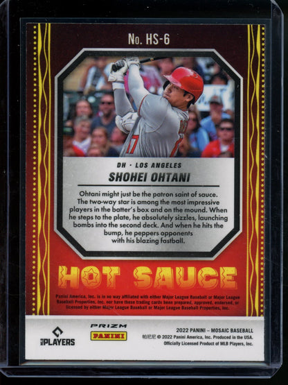 2022 Panini Mosaic Shohei Ohtani Hot Sauce #HS-6 Angels - Trading Card Market