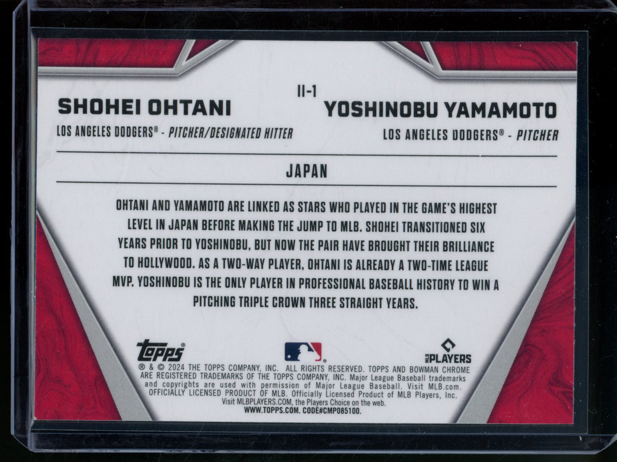 2024 Bowman Chrome Shohei Ohtani / Yoshinobu Yamamoto International Impact Dodgers - Trading Card Market