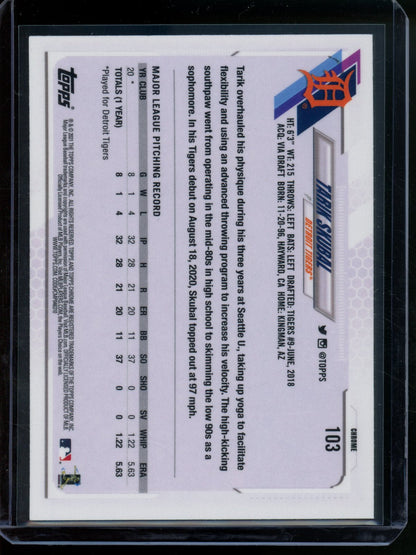 2021 Topps Chrome Tarik Skubal Rookie RC X-Fractor Tigers - Trading Card Market