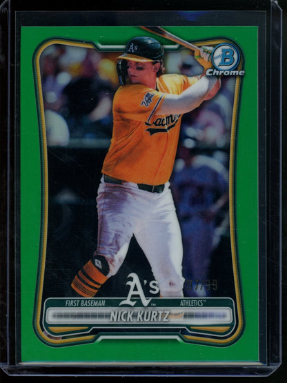 2026 Bowman Chrome Nick Kurtz Green Refractor /99 Athletics - Trading Card Market