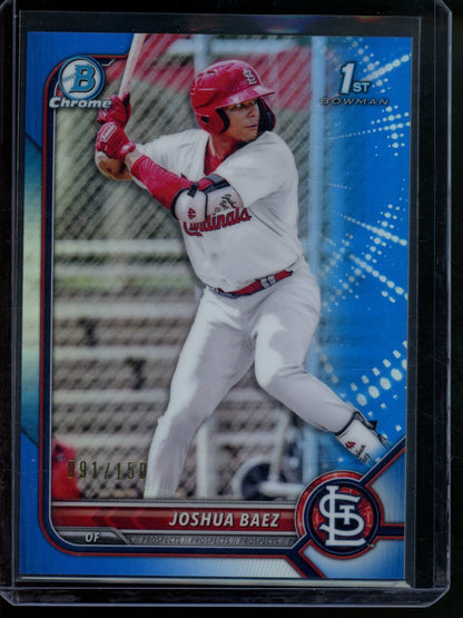 2022 Bowman Chrome Joshua Baez 1st Blue Refractor /150 Cardinals - Trading Card Market