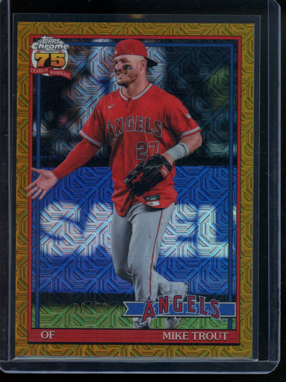 2026 Topps Flagship Mike Trout Gold Mojo Refractor /50 Angels - Trading Card Market