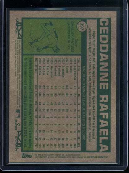2026 Topps Heritage Ceddanne Rafaela Gold Refractor /50 Red Sox - Trading Card Market