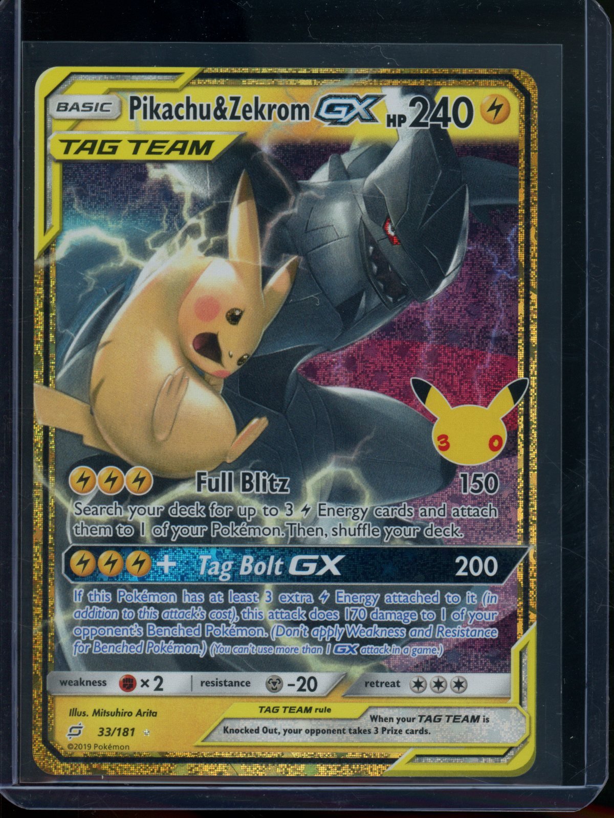 2026 Pokemon 30th Celebration Pikachu & Zekrom GX 33/181 (B) - Trading Card Market
