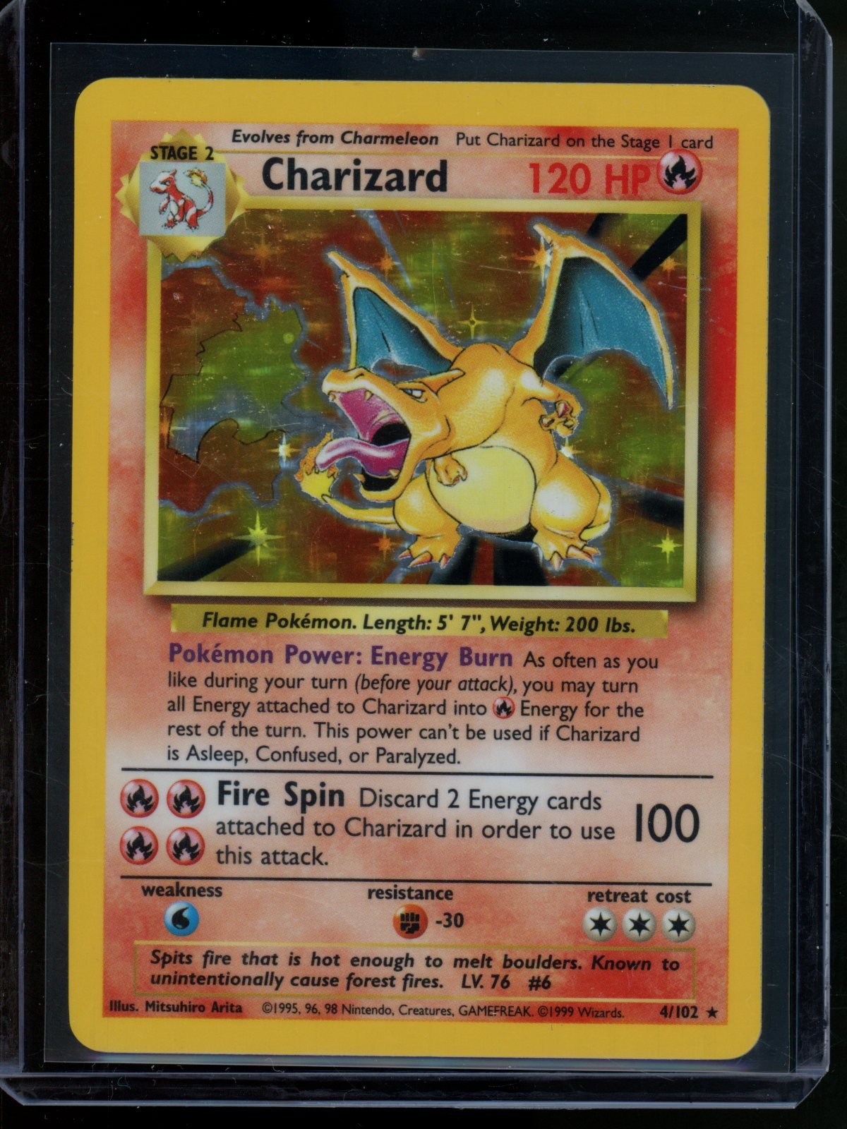 1999 Pokemon Base Set Charizard Holo 4/102 - Trading Card Market