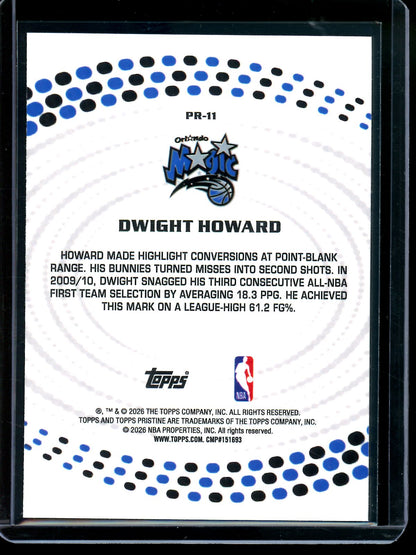 2025/26 Topps Pristine Dwight Howard Precisionaries Blue Refractor /75 Magic