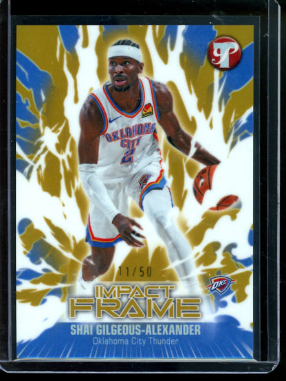 2025/26 Topps Pristine Shai Gilgeous/Alexander Impact Frame Gold Refractor /50 Thunder