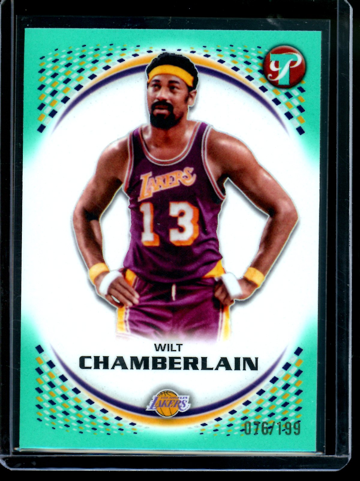 2025/26 Topps Pristine Wilt Chamberlain Aqua Refractor /199 Lakers (B)
