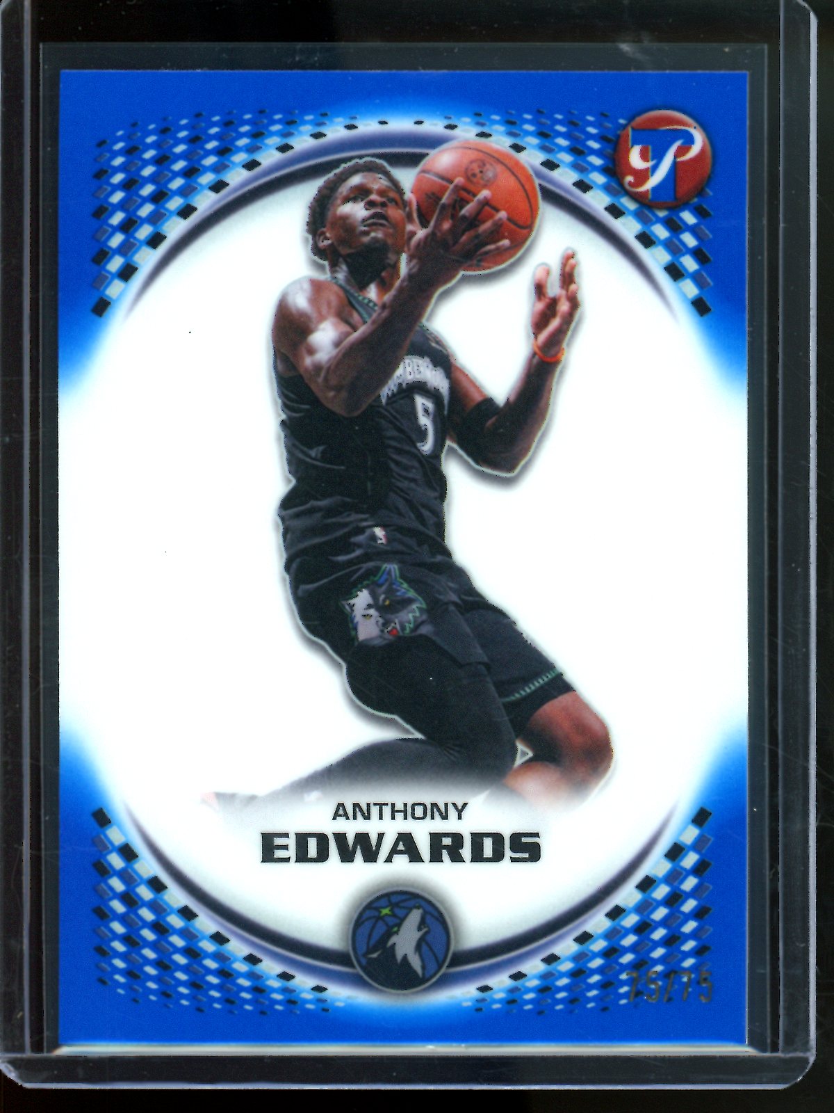 2025/26 Topps Pristine Anthony Edwards Blue Refractor /75 Timberwolves