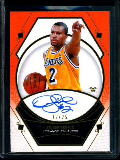 2025/26 Topps Definitive Derek Fisher Orange Noble Ink Autograph /25 Lakers