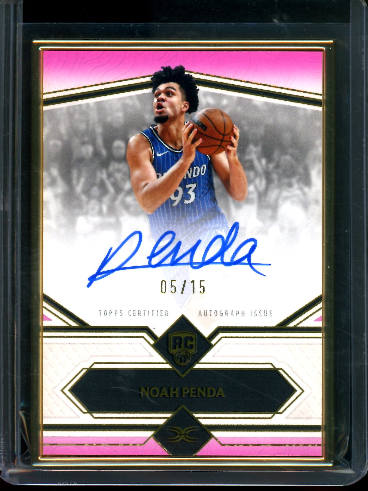 2025/26 Topps Definitive Noah Penda Framed Rookie Autograph /15 Magic