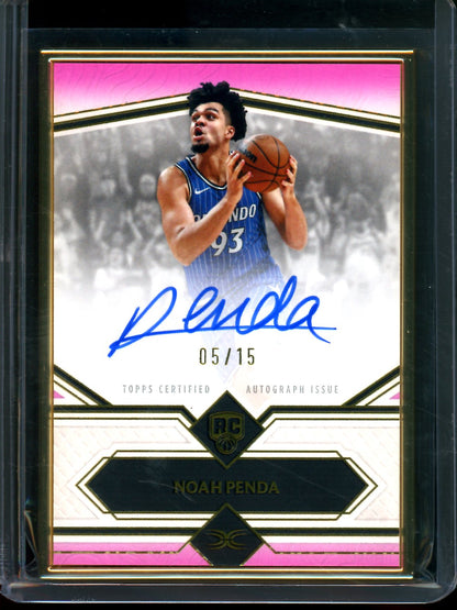 2025/26 Topps Definitive Noah Penda Framed Rookie Autograph /15 Magic