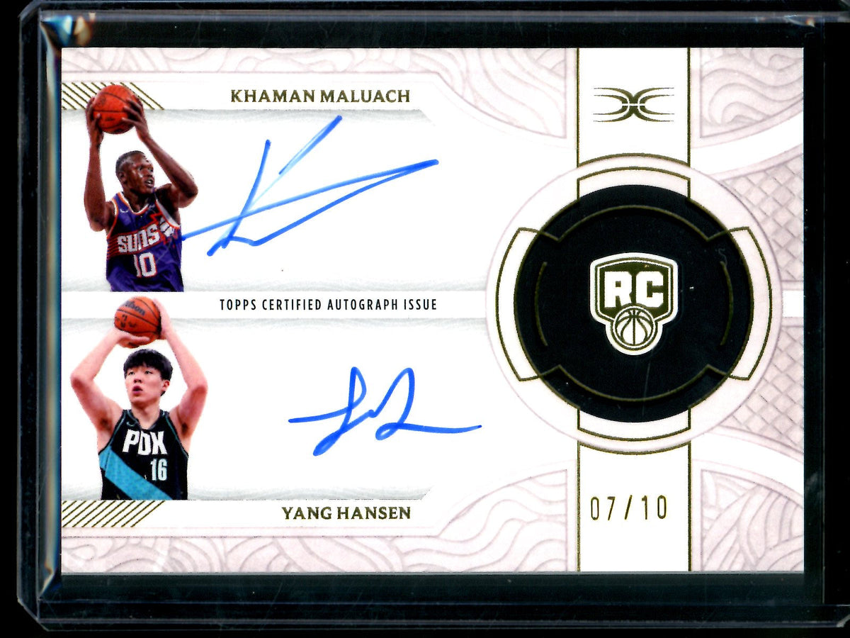 2025/26 Topps Definitive Khaman Maluach / Yang Hansen Dual Rookie Autograph /10