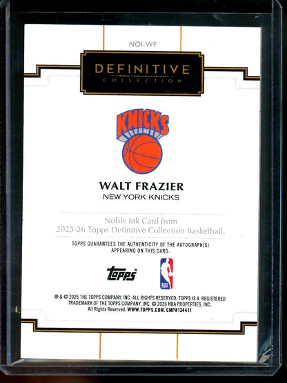 2025/26 Topps Definitive Walt Frazier Noble Ink Autograph /35 Knicks