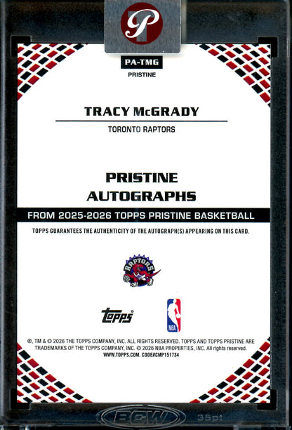 2025/26 Topps Pristine Tracy McGrady Gold Encased Autograph /50 Raptors