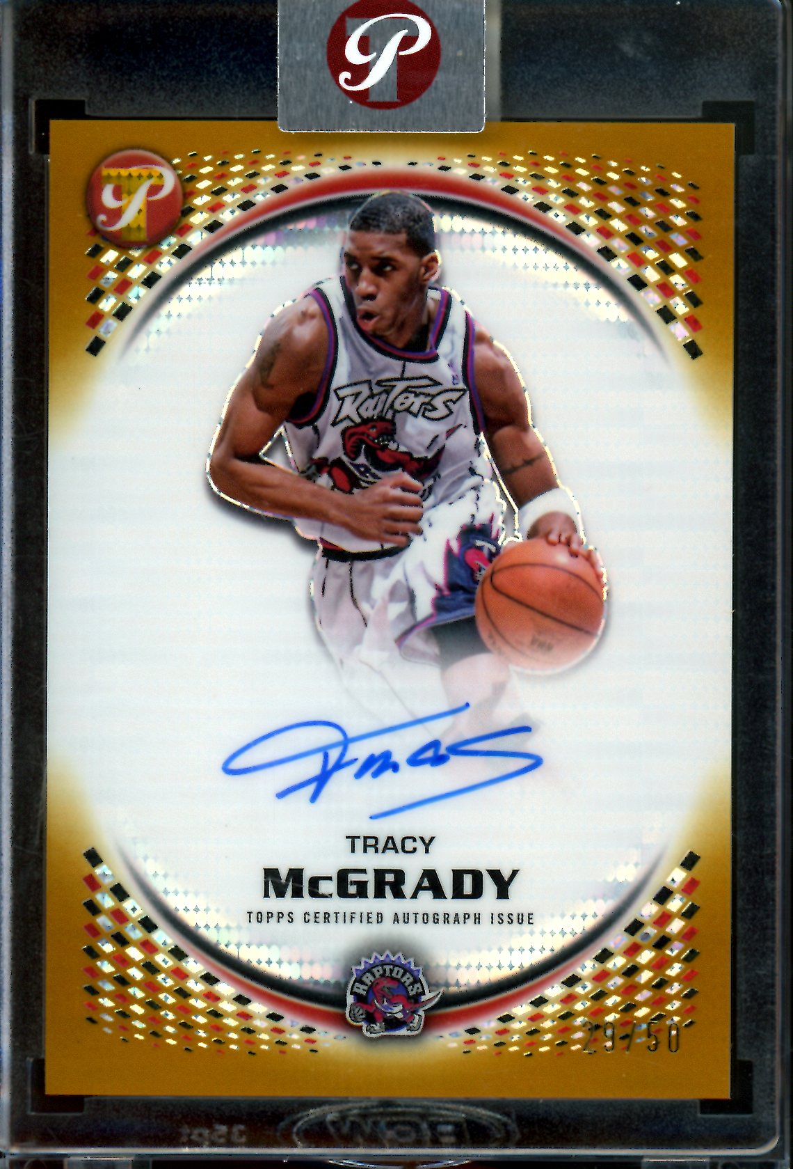 2025/26 Topps Pristine Tracy McGrady Gold Encased Autograph /50 Raptors