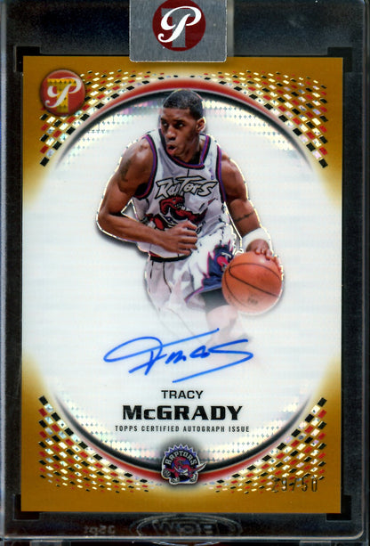 2025/26 Topps Pristine Tracy McGrady Gold Encased Autograph /50 Raptors