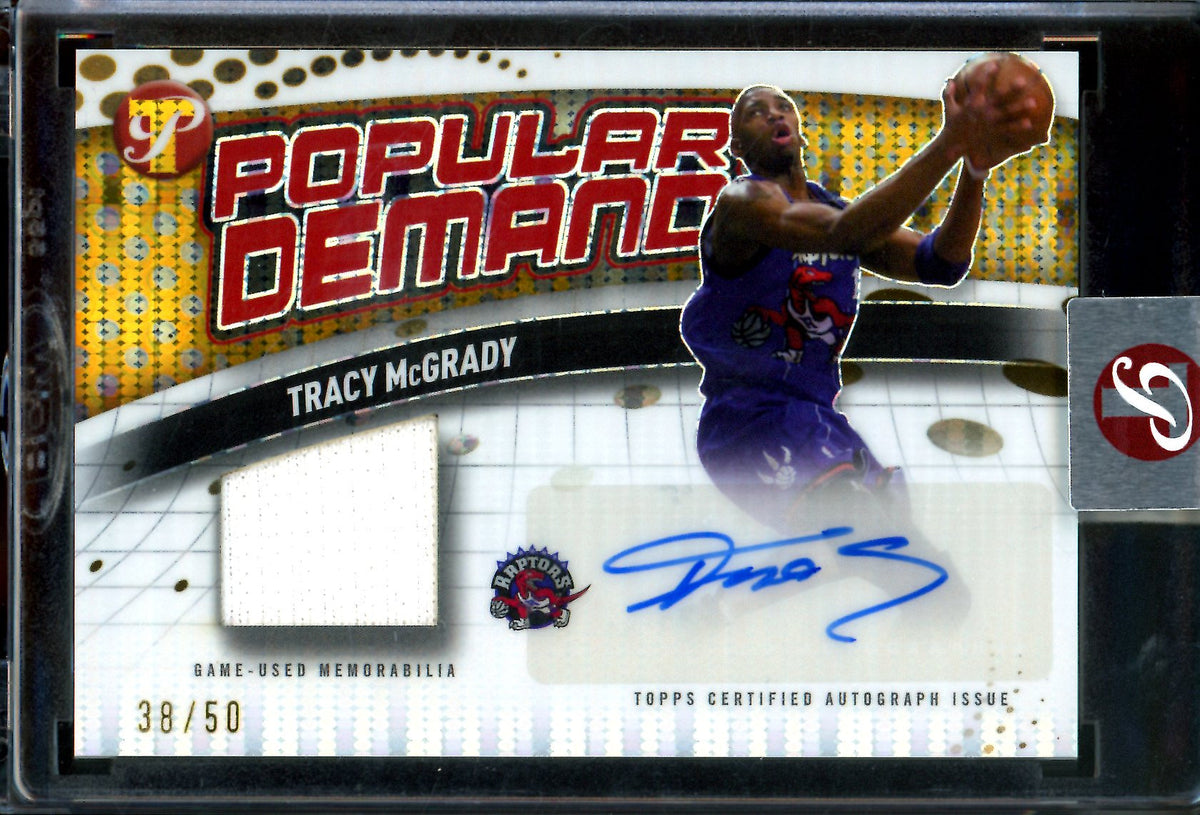 2025/26 Topps Pristine Tracy McGrady Gold Popular Demand Patch Autograph /50 Raptors