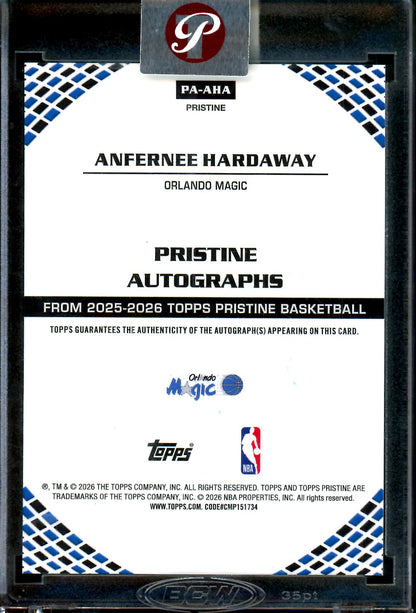 2025/26 Topps Pristine Anfernee Hardaway Encased Autograph Magic