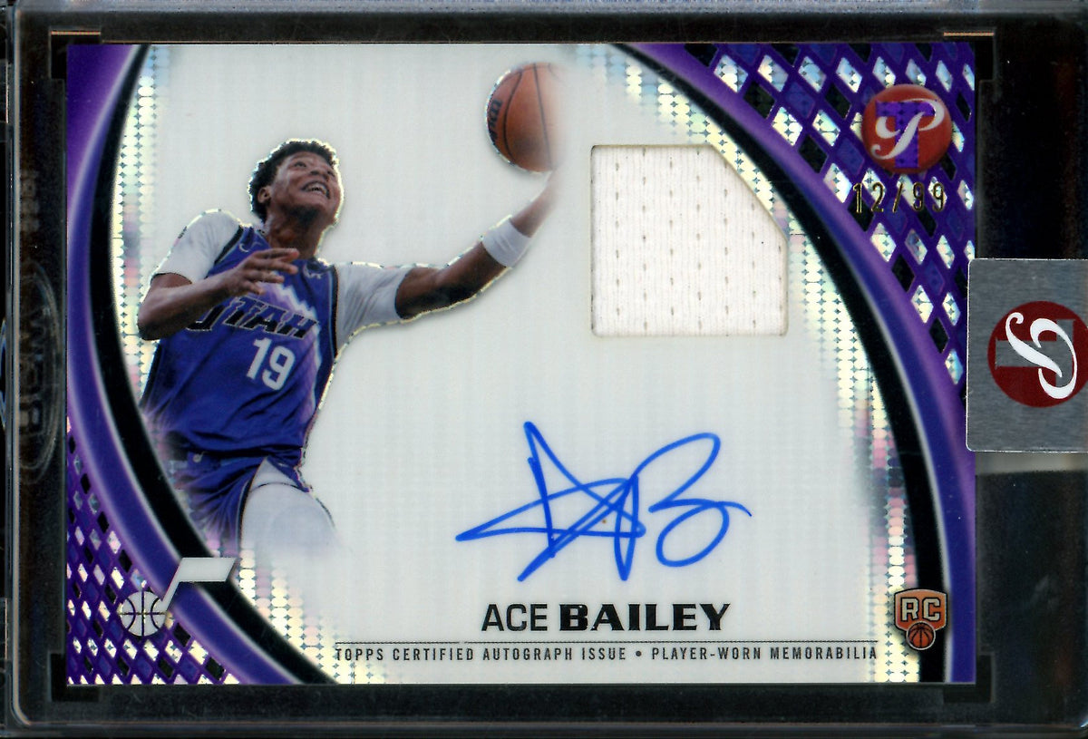 2025/26 Topps Pristine Ace Bailey Purple Rookie Patch Autograph /99 Jazz