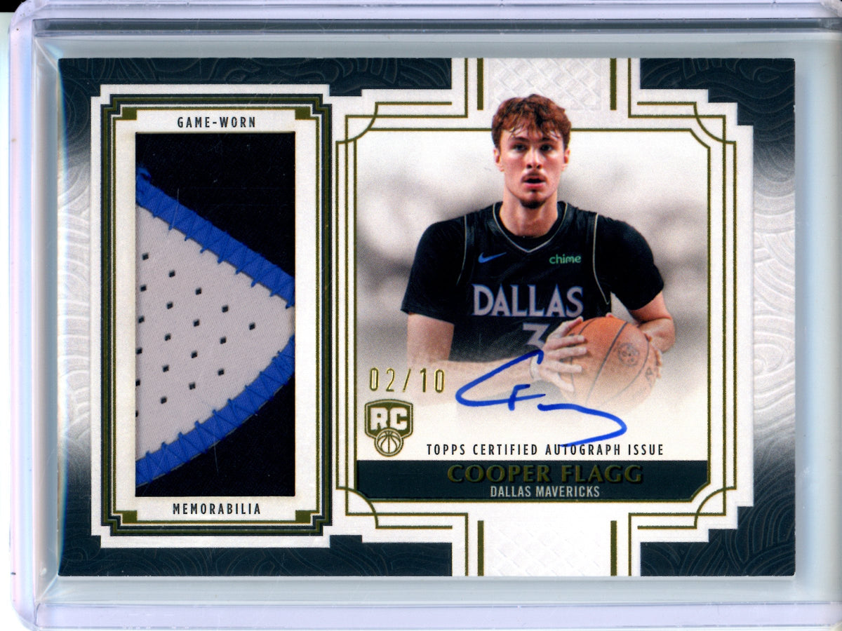 2025/26 Topps Definitive Cooper Flagg Rookie Patch Autograph RPA /10 Mavericks