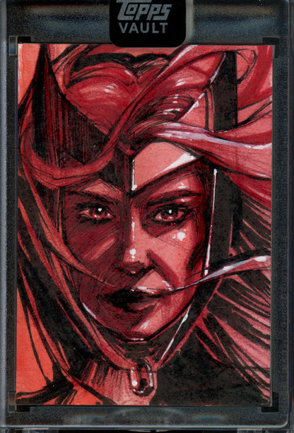 2026 Topps Marvel Vault Scarlet Witch Dylan Riley 1/1 Premiere Sketches Card