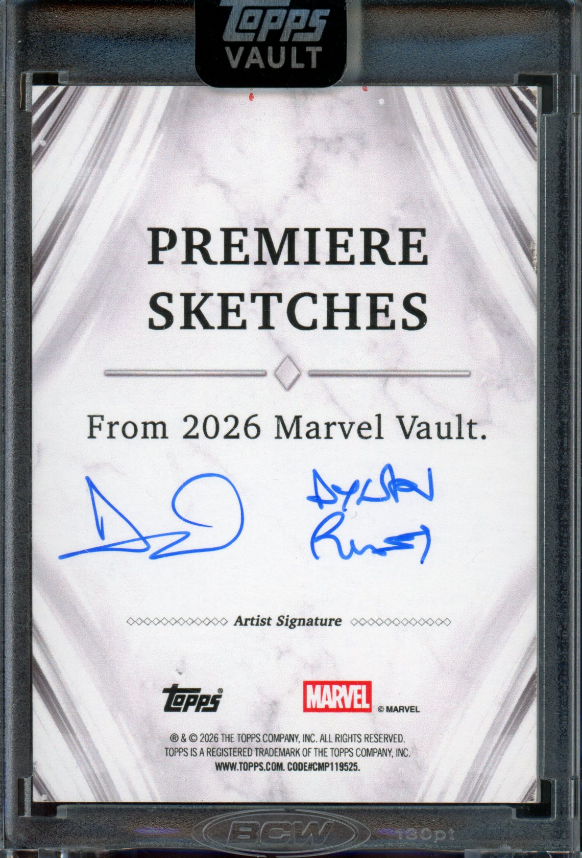 2026 Topps Marvel Vault Scarlet Witch Dylan Riley 1/1 Premiere Sketches Card