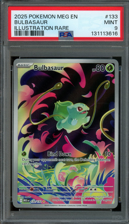 2025 Pokemon Mega Evolutions Bulbasaur 133/132 PSA 9