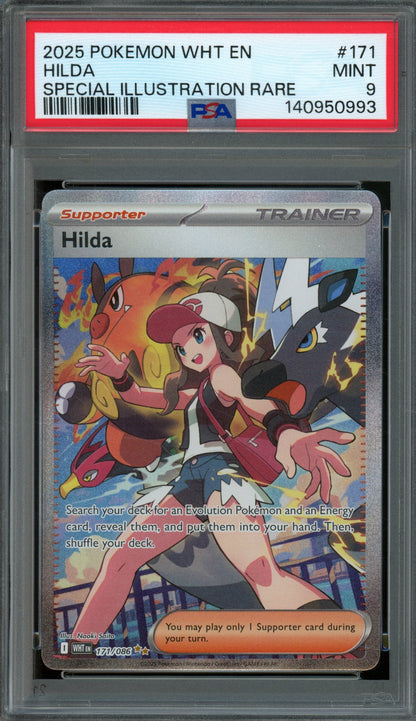 2025 Pokemon White Flare Hilda 171/086 PSA 9