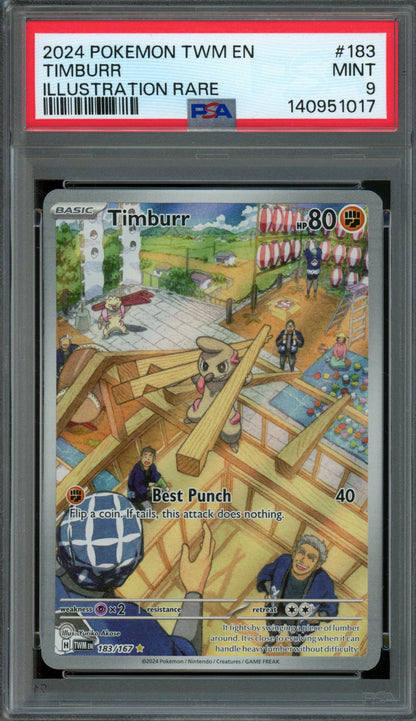 2024 Pokemon Twilight Masquerade Timburr 183/167 PSA 9