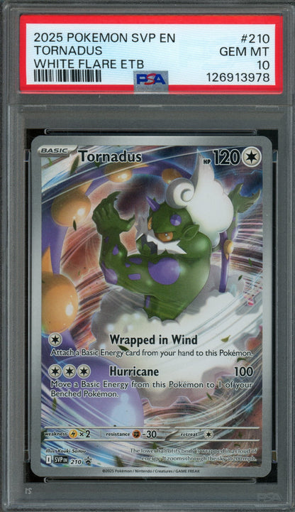 2025 Pokemon White Flare Tornadus 210 Promo PSA 10