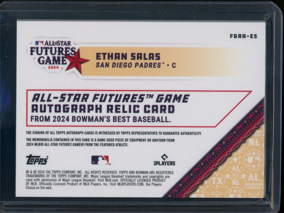 2024 Bowmans Best Ethan Salas All-Star Futures Game Orange Relic Auto /25 Padres