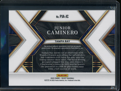 2023 Panini Select Junior Caminero Rookie RC Jersey Relic Autograph Rays