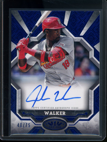 2025 Topps Tier One Jordan Walker Break Out Autographs Blue Cardinals