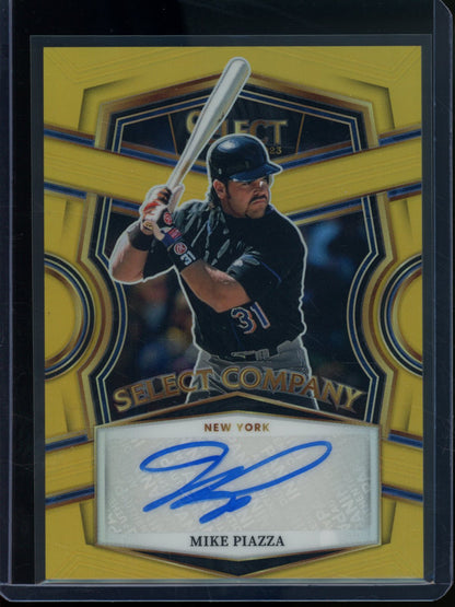2023 Panini Select Mike Piazza Select Company Gold Autograph /10 Mets
