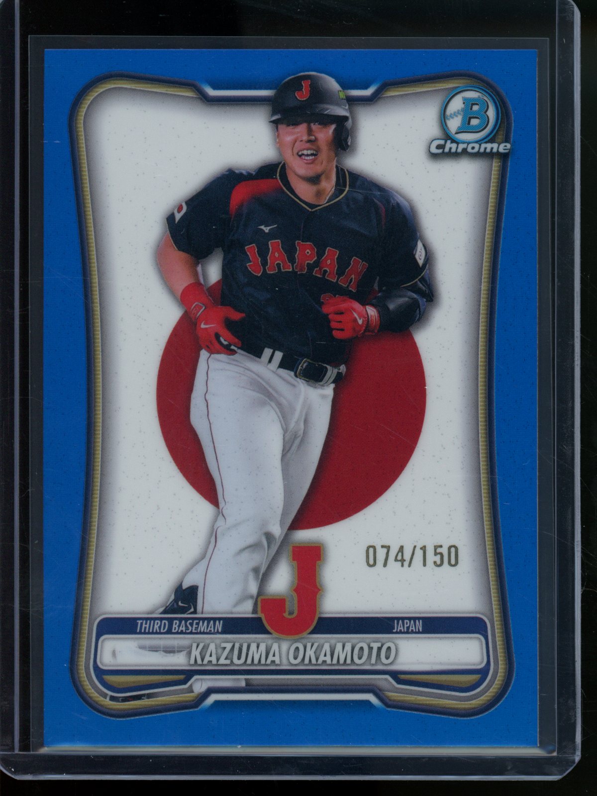 2026 Bowman Chrome Kazuma Okamoto International Blue Refractor /150 Blue Jays
