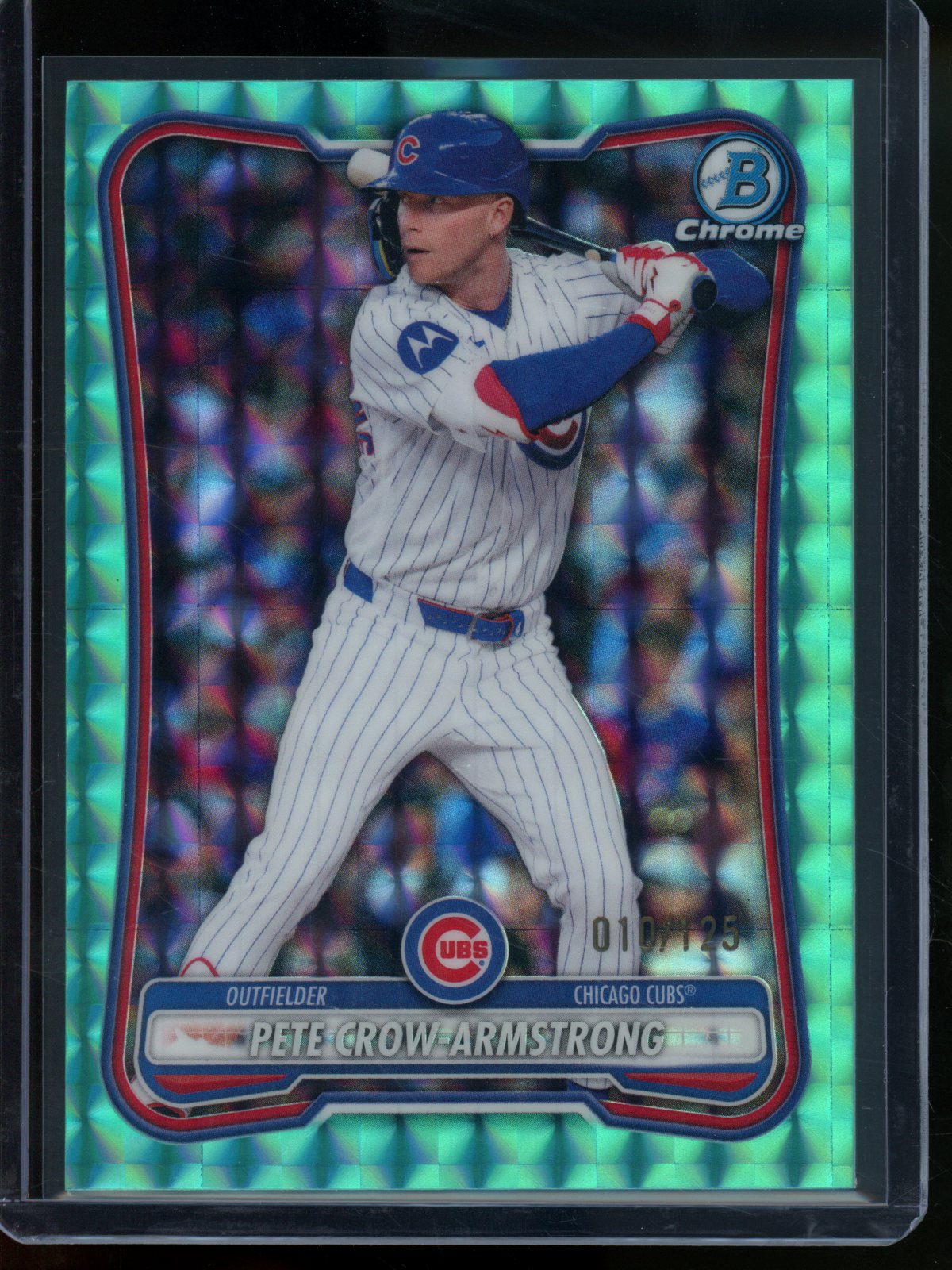 2026 Bowman Chrome Pete Crow-Armstrong Aqua Geometric Refractor /125 Cubs