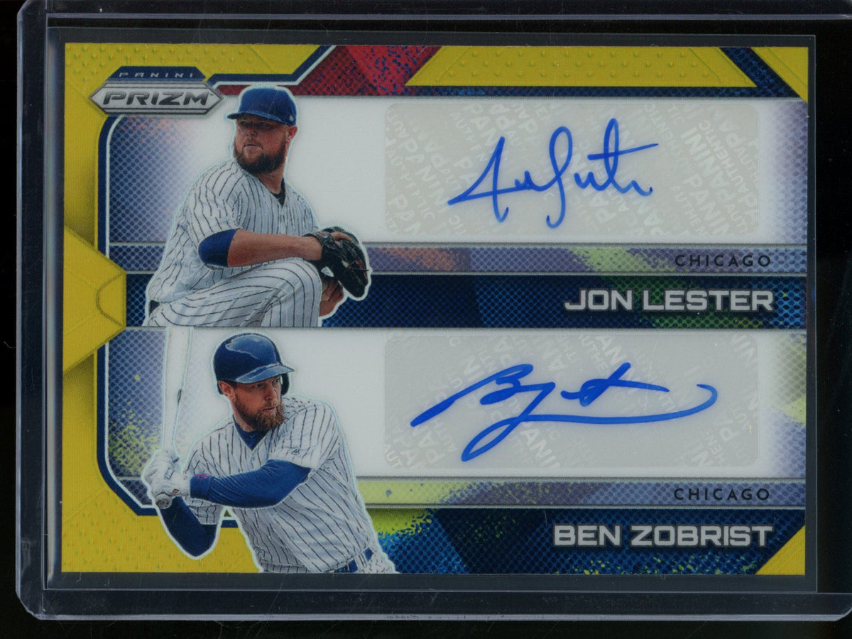 2026 Panini Prizm Jon Lester / Ben Zobrist Gold /10 Dual Autograph Cubs