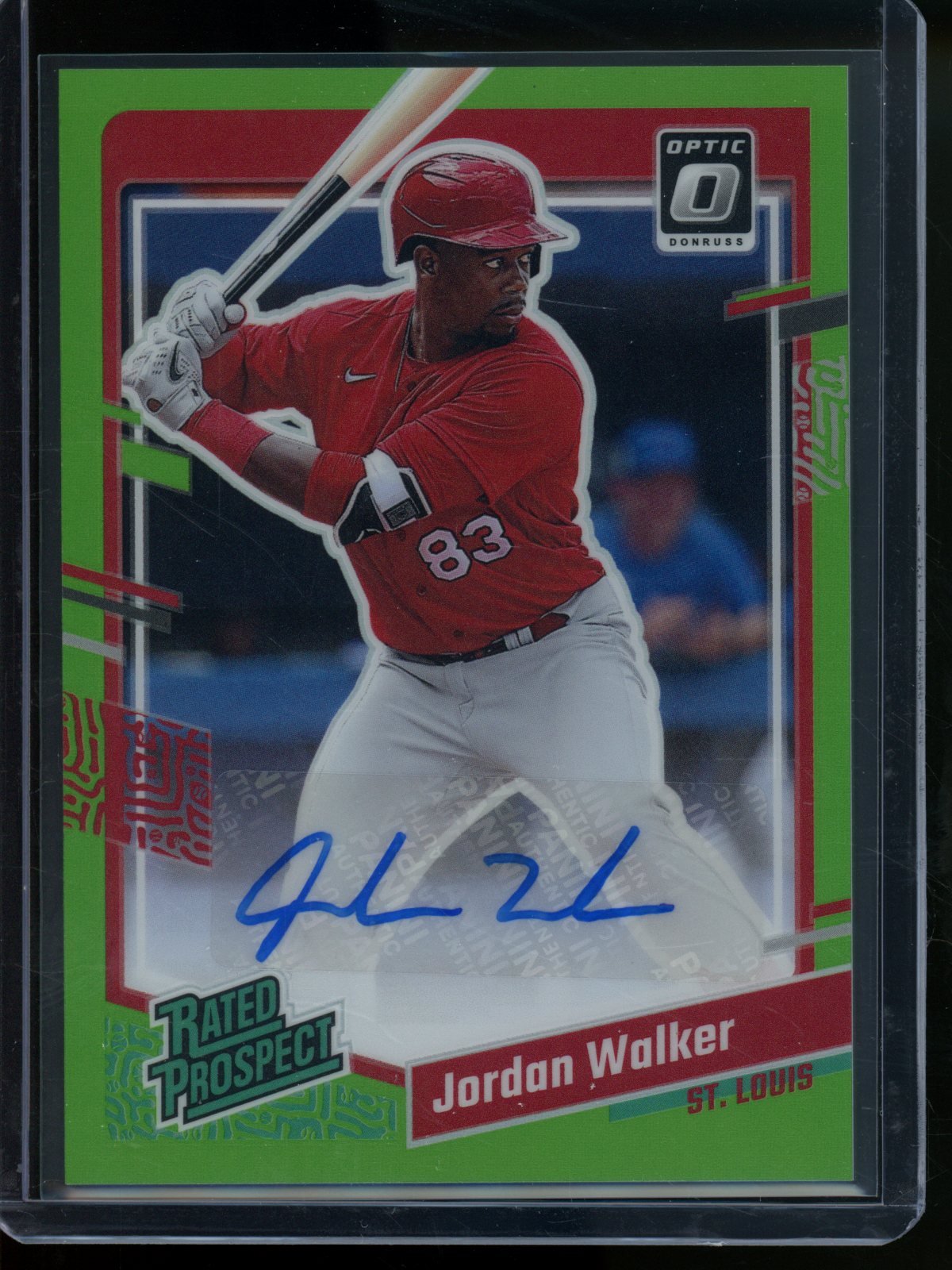 2023 Panini Optic Jordan Walker Rookie RC Green Autograph /25 Cardinals - Trading Card Market