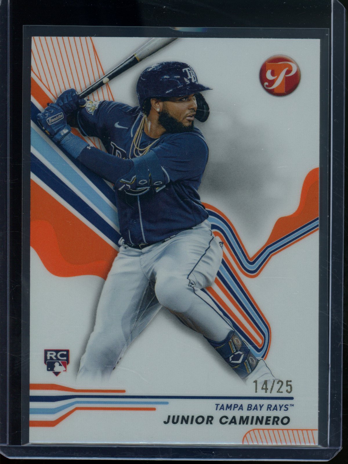 2024 Topps Pristine Junior Caminero Rookie RC Orange Refractor Rays