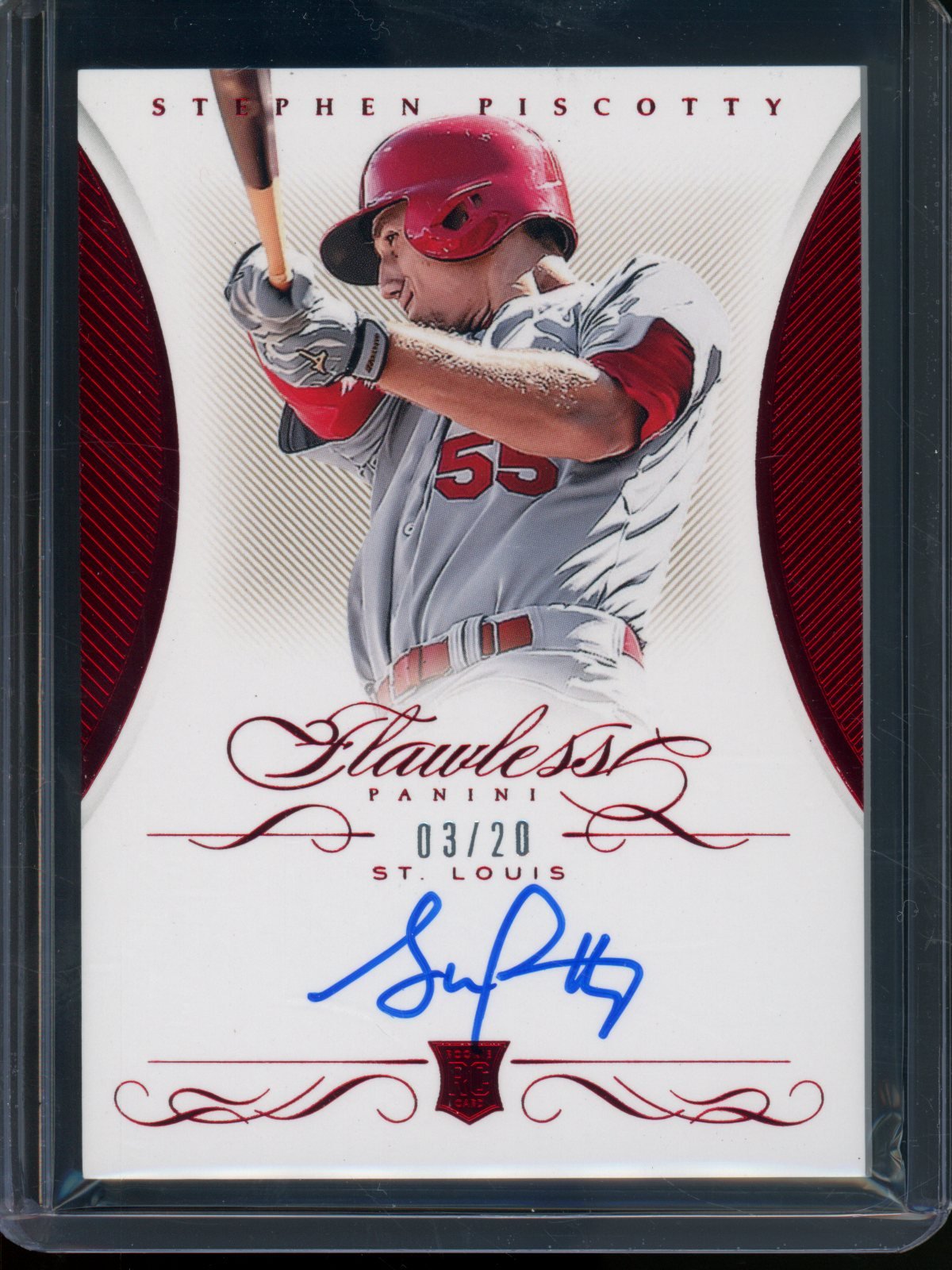 2016 Panini Flawless Stephen Piscotty Rookie RC Autograph Ruby /20 Cardinals - Trading Card Market