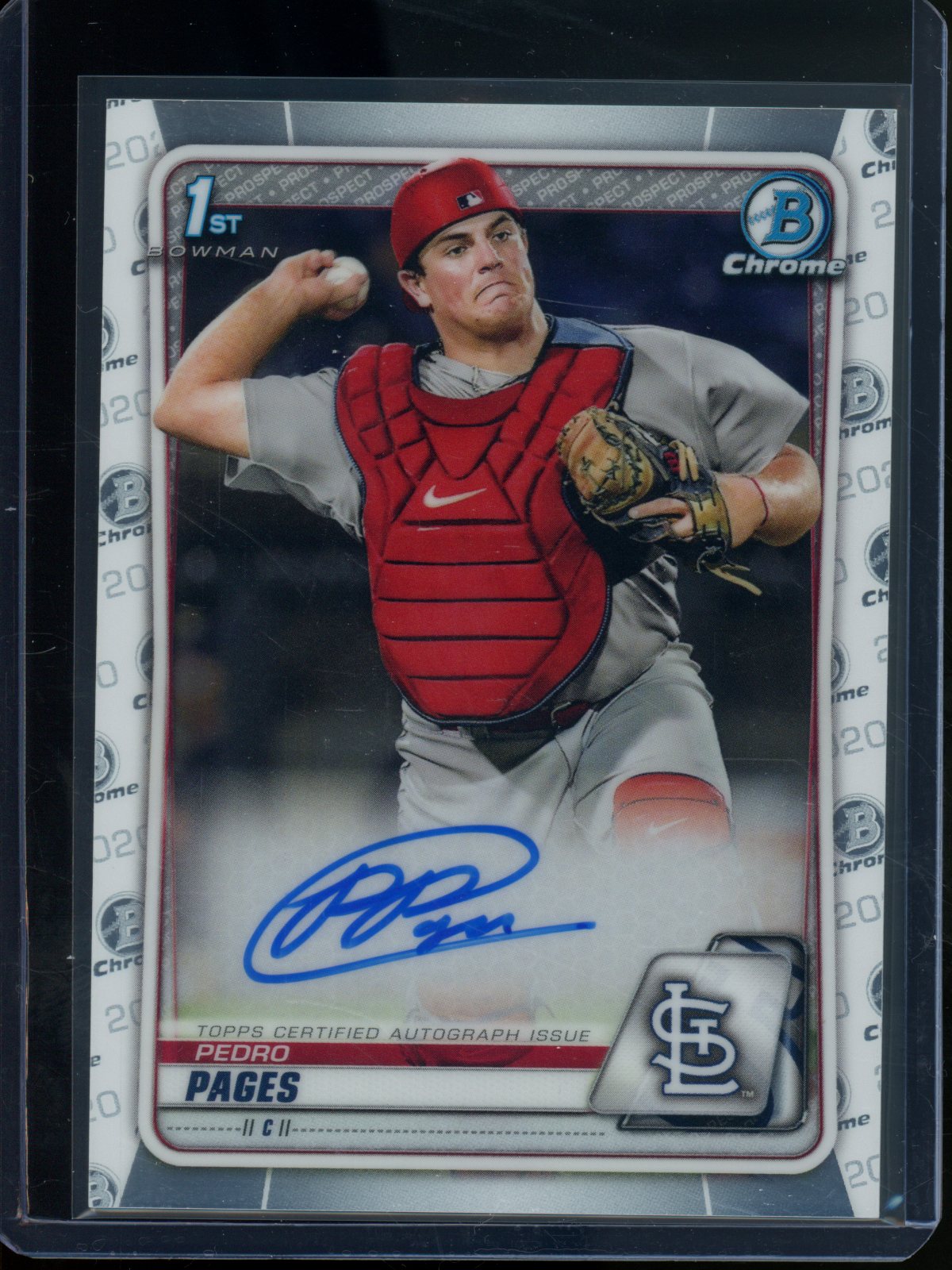 2020 Bowman Chrome Pedro Pages 1st Autograph Cardinals
