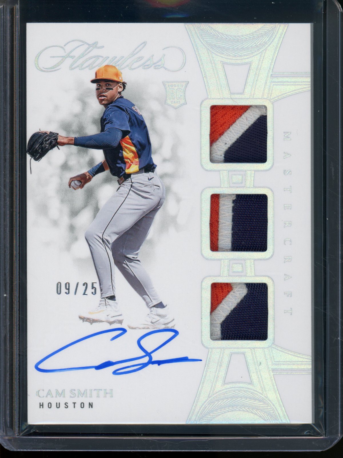 2025 Panini Flawless Cam Smith Triple Jersey Relic Autograph /25 Astros